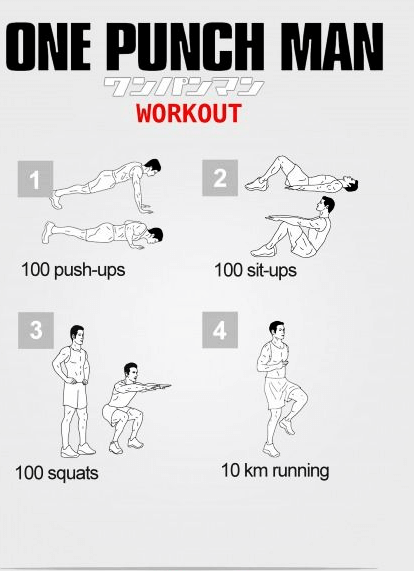 How, when and whether you should get started with the one punch man workout boils down to your current fitness