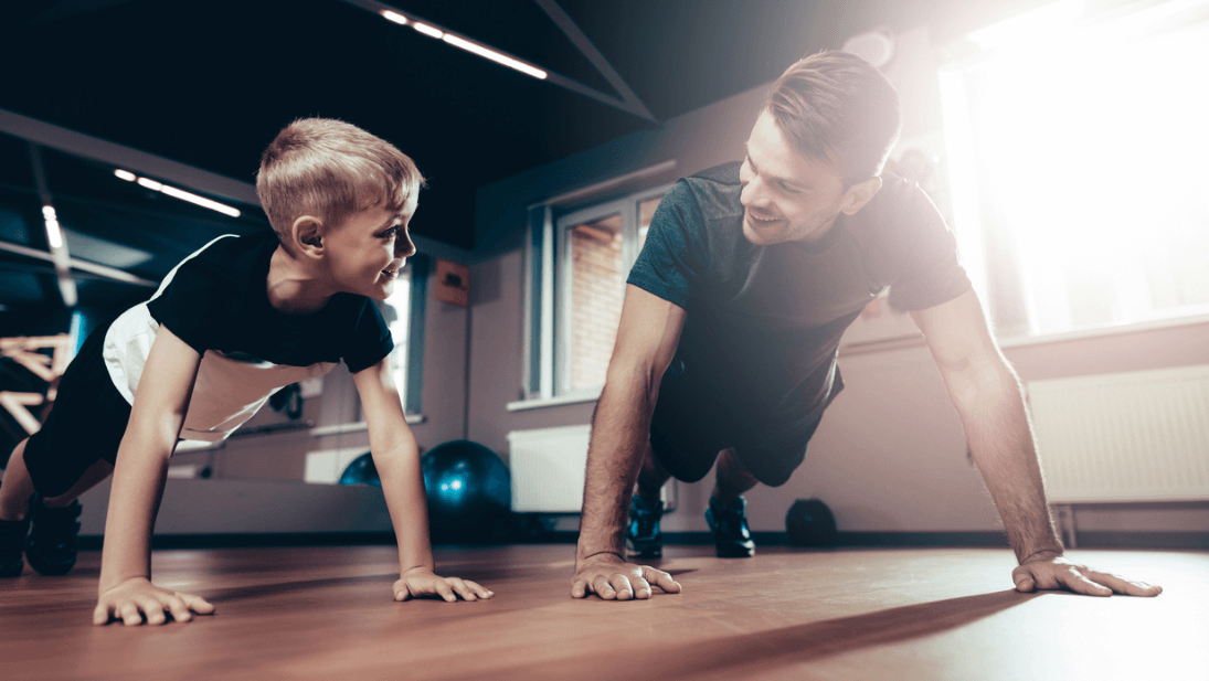 Push-ups are a great way to get your kids started with their workout