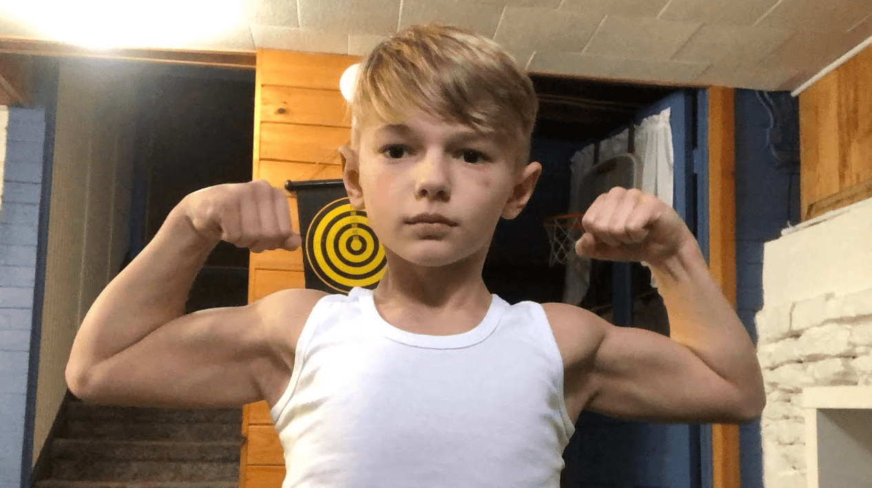 The bicep curl is yet another great move that will give your kid a good start to strength training
