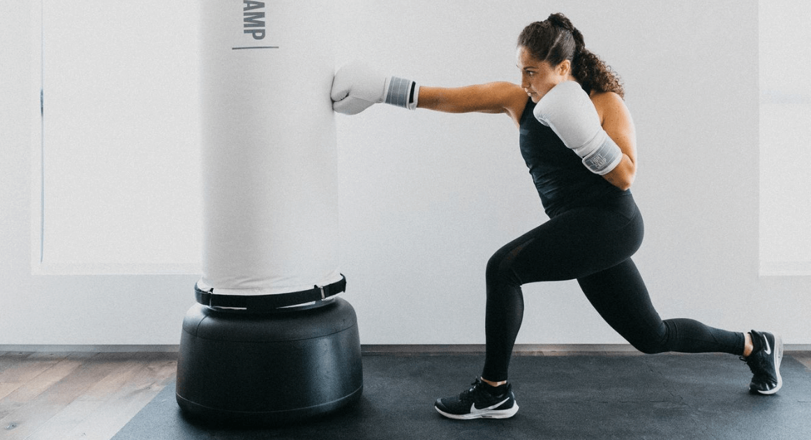 Turns out, having a floor punching bag comes with more benefits than you might think