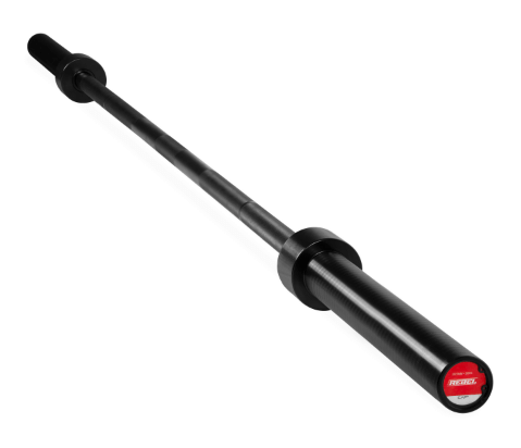 Cap "the Rebel" Olympic Power Lifting Bar with Center Knurl, Black