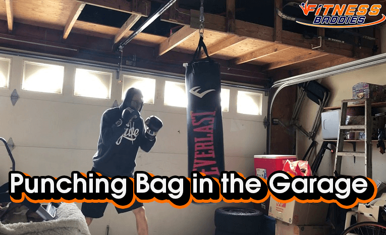Punching Bag in the Garage