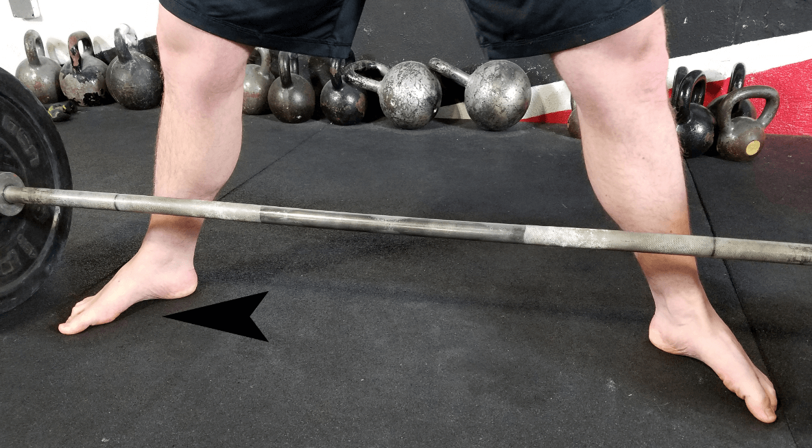 Dig your toes in to get the leverage needed for the lift