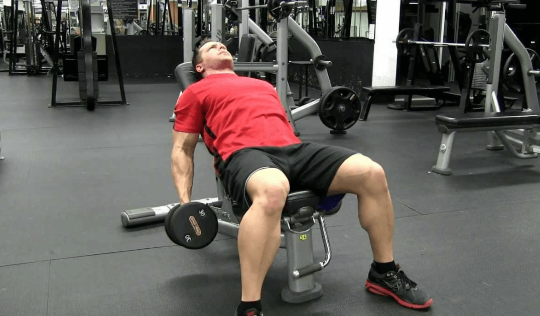You’ll need to be heavy with the incline dumbbell curls to effectively target the long head of the biceps.