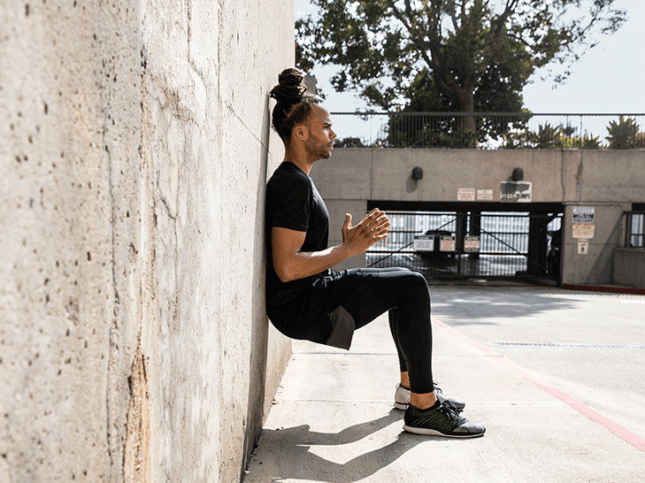 Wall sits are very effective at working several muscles in the lower body