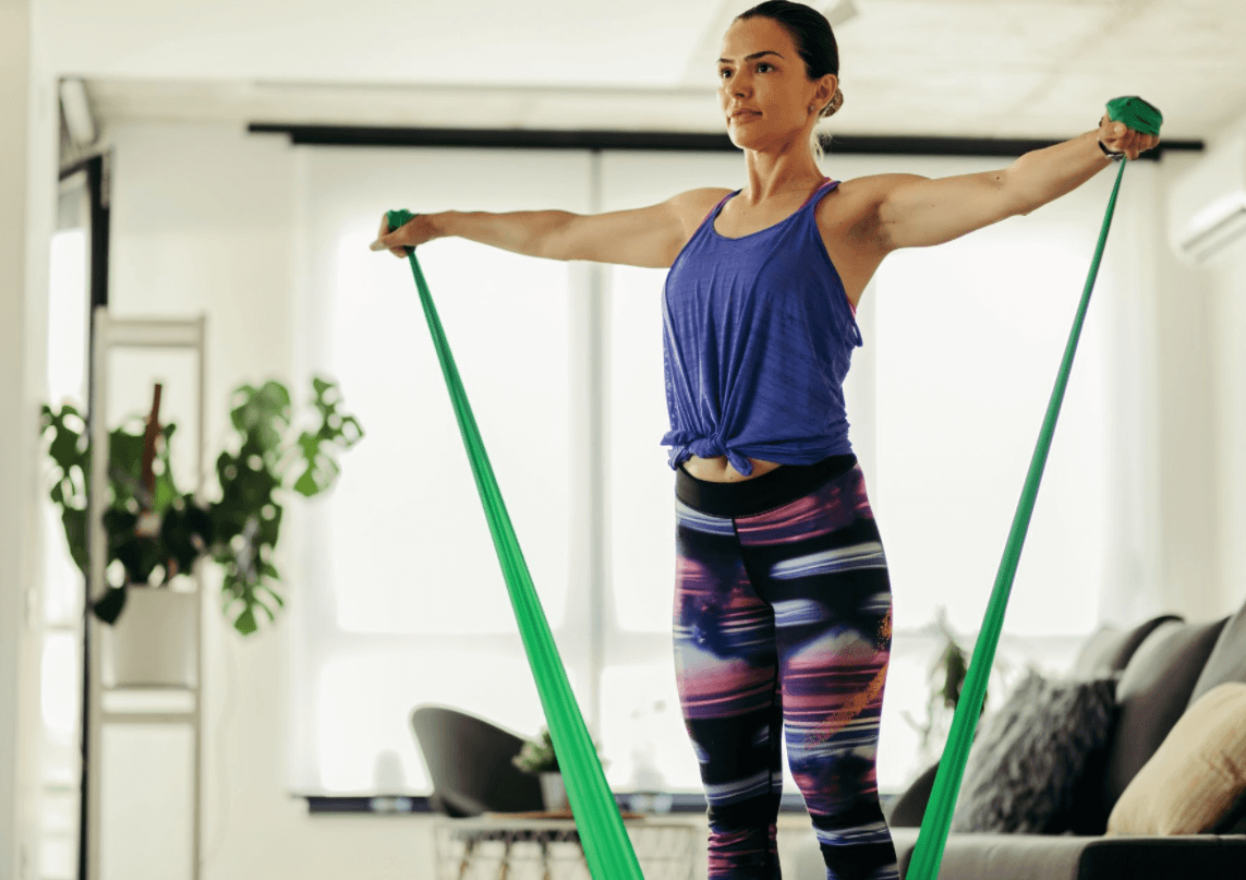 Here are 5 classic exercises that you can do using resistance bands