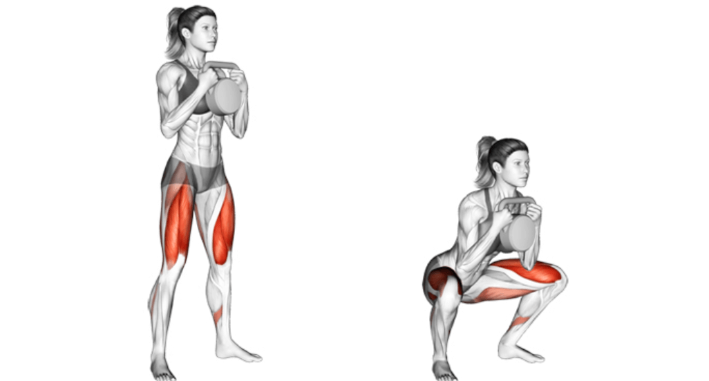 Learn how to do Goblet squats with kettlebell
