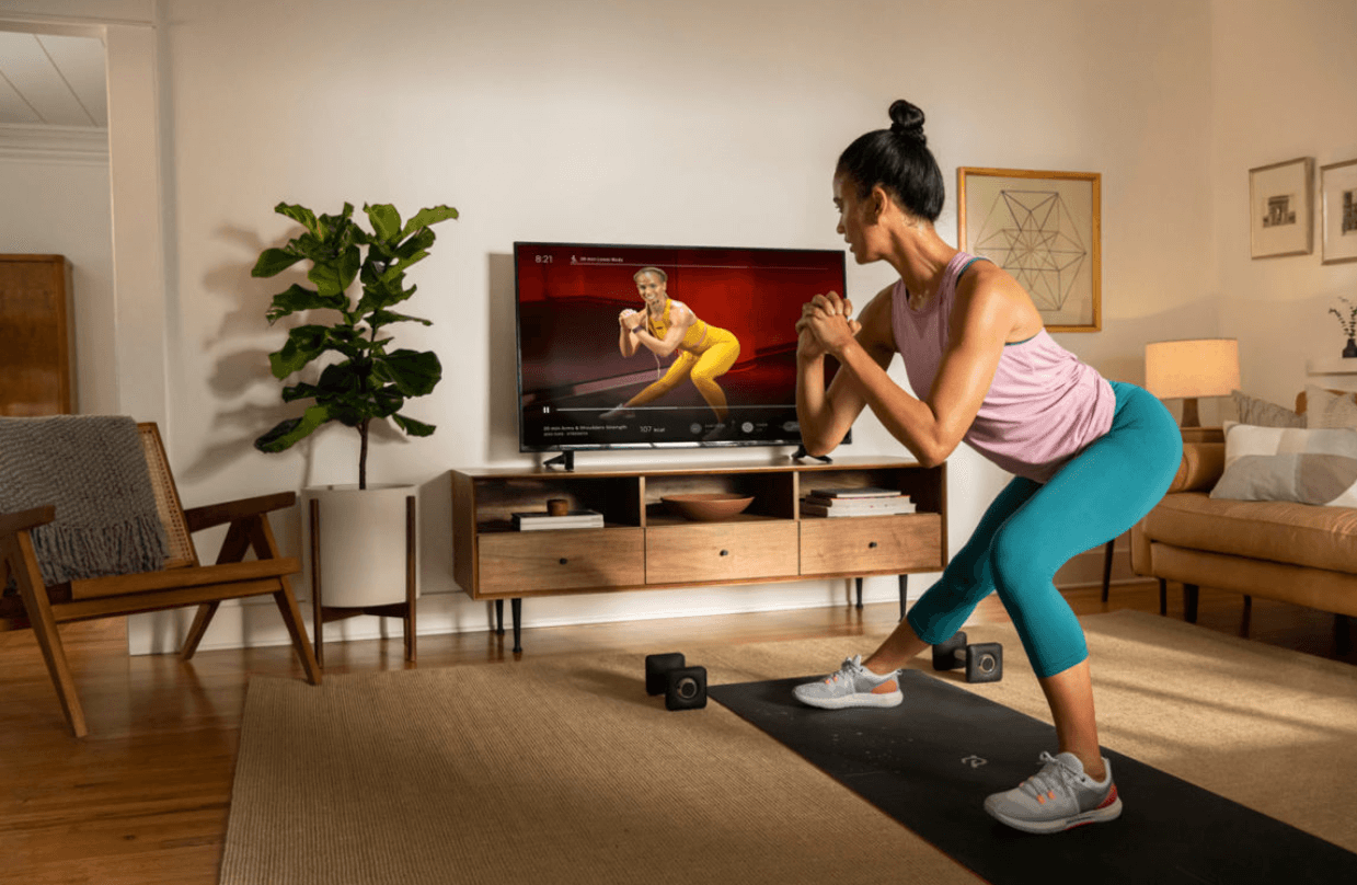 Peloton workouts also include strength training exercises