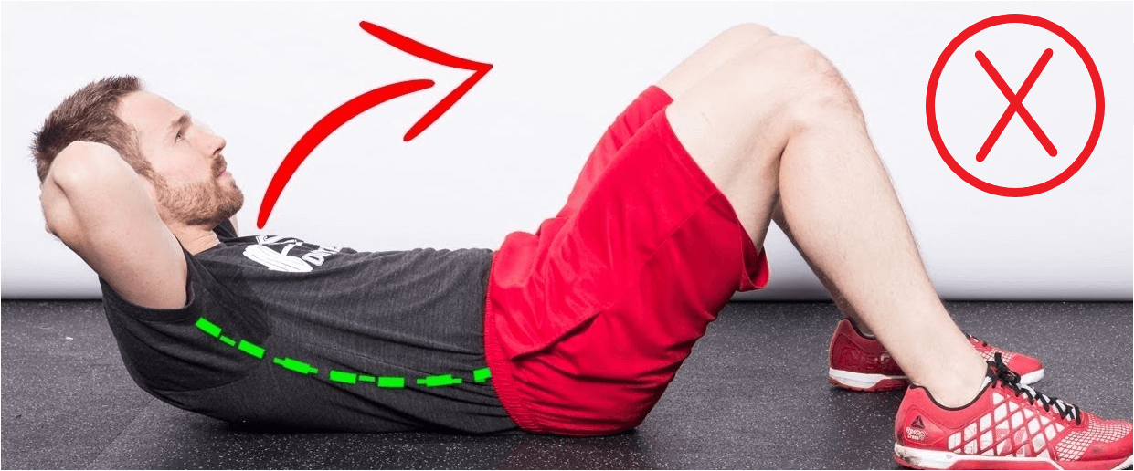 Sit ups can cause you injury if it is not performed in the right way.
