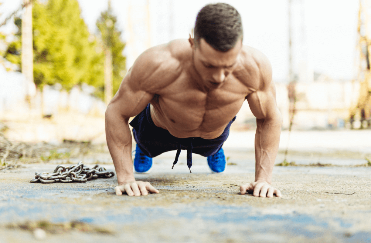 To build chest, you can do daily 20-40 push ups