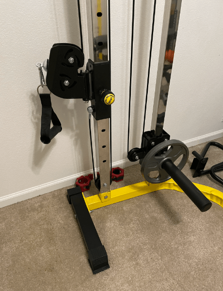 Hulkfit cable crossover comes with attachments that allow several cable exercises